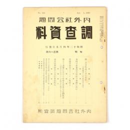 内外社会問題調査資料　316号