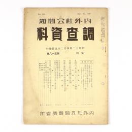 内外社会問題調査資料　318号