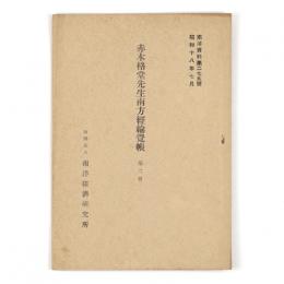 赤木格堂先生南方経論覚帳　第二冊