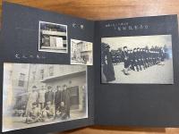 同志社大学写真帖　昭和13・14年ごろ中心に生写真貼付250枚以上（総長中川小十郎ほか教授たち・学内風景・野球部・陸上部・応援団・
学生連合演習・禁衛隊・全国中学校優勝射撃大会・明治神宮体育大会など）