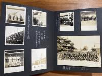同志社大学写真帖　昭和13・14年ごろ中心に生写真貼付250枚以上（総長中川小十郎ほか教授たち・学内風景・野球部・陸上部・応援団・
学生連合演習・禁衛隊・全国中学校優勝射撃大会・明治神宮体育大会など）
