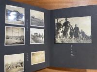 同志社大学写真帖　昭和13・14年ごろ中心に生写真貼付250枚以上（総長中川小十郎ほか教授たち・学内風景・野球部・陸上部・応援団・
学生連合演習・禁衛隊・全国中学校優勝射撃大会・明治神宮体育大会など）