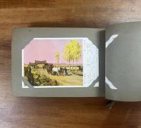 陸軍恤兵部発行絵葉書帖 恤兵絵葉書51枚(小早川篤四郎・鶴田五郎・向井潤吉・小早川秋声・三上知治・高橋亮・御厨純一・池田實人・三國久・吉田博など）