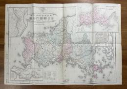 山口県管内全図　新市町村名（大日本管轄分地図）