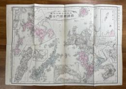 長崎県管内全図　新市町村名（大日本管轄分地図）