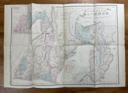 静岡県管内全図　改正新市町村名（大日本管轄分地図）