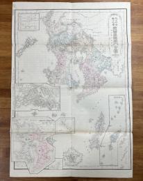 鹿児島県管内全図　改正新市町村名（大日本管轄分地図）