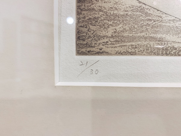 武田史子銅版画作品：道しるべⅡ 〜凍てつく朝 The signpost Ⅱ