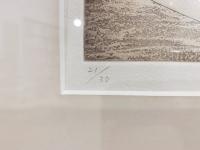 武田史子銅版画作品：道しるべⅡ 〜凍てつく朝 The signpost Ⅱ