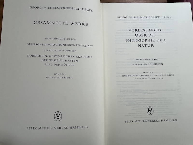 ヘーゲル全集 24-1・2 HEGEL GESAMMELTE WERKE 24-1・2