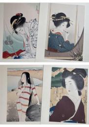 木版美人画集　明治の女　手摺木版画12葉（月岡芳年・橋本周延・広崎広業・池田蕉園・鏑木清方・尾形月耕・鰭崎英朋）複製28葉
