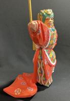 奈良一刀彫 清水俊明　古俊　金彩木彫彩色 能楽『蘭陵王』　共箱
