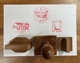 EXPO70 大阪万博 入場記念スタンプ3種 テーマ館 アメリカ館　ソ連館  岡本太郎　太陽の塔ほか