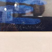川西英木版画作品『神戸港』(大)：オリジナル額装・サイン入