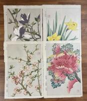 京の花ごよみ　四季の花　河原崎奨堂木版画12枚揃い