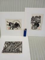 版画　儀間比呂志　沖縄風物版画集　岩崎書店刊 沖縄風物版画集 1966年版 限定100部(儀間比呂志) / 古本、中古本、古