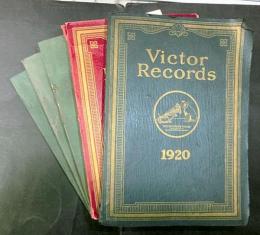 ビクターレコードカタログ　1920～1925（1924年欠）　5冊一括
Ｃａｔａｌｏｇｕｅ　ｏｆ　Ｖｉｃｔｏｒ　Ｒｅｃｏｒｄｓ　ｗｉｔｈ　Ｂｉｏｇｒａｐｈｉｃａｌ　Ｓｋｅｔｃｈｅｓ、Ｏｐｅｒａ　Ｐｌｏｔｓ，　Ｎｅｗ　Ｐｏｒｔｒａｉｔｓ　＆　Ｓｐｅｃｉａｌ　Ｒｅｄ　Ｓｅａｌ　Ｓｅｃｔｉｏｎ
