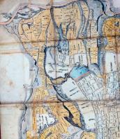 大和国葛上郡北窪村絵図面
江戸後期　92ｘ246㎝極大図　
現在の奈良県御所市葛城村附近