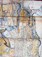 大和国葛上郡北窪村絵図面
江戸後期　92ｘ246㎝極大図　
現在の奈良県御所市葛城村附近