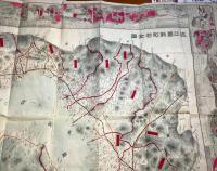 近江國新町村全図　銅板着彩　明治24年　72ｘ92㎝
