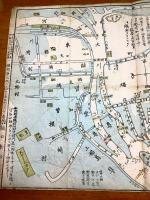 大阪市中前代未聞大洪水略図　明治18年7月1日より至3日　52x37cm