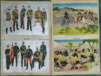 帝国陸軍々人画譜　１２枚