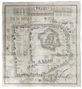 大坂城之旧図　冬陣東西両軍配備概況記入