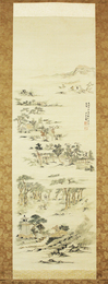 岡田半江画幅　住吉真景図
