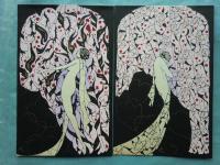 小林かいち絵葉書「灰色のカーテン」　4枚揃タトウ入