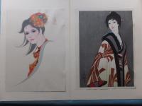 岩田専太郎　木版美人名作撰　しら梅