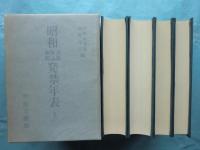 昭和書籍雑誌新聞発禁年表　上巻・中巻・下巻一・二　4冊揃