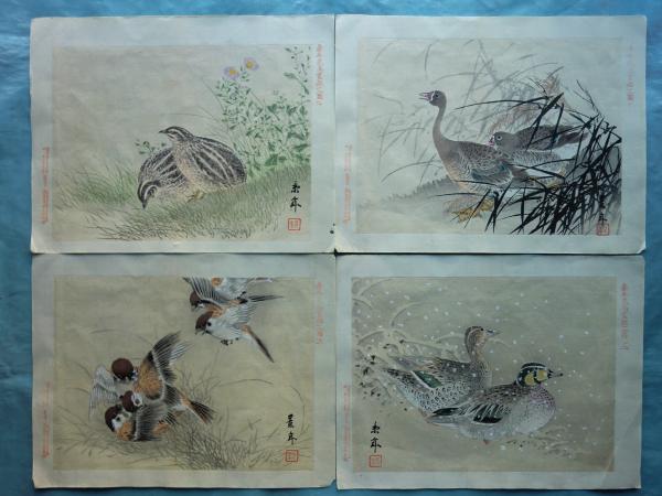 江戸屋の飾り絵　今尾景年の花鳥図の特別セット　8枚組 江戸屋の飾り絵 今尾景年の花鳥図の特別セット 8枚