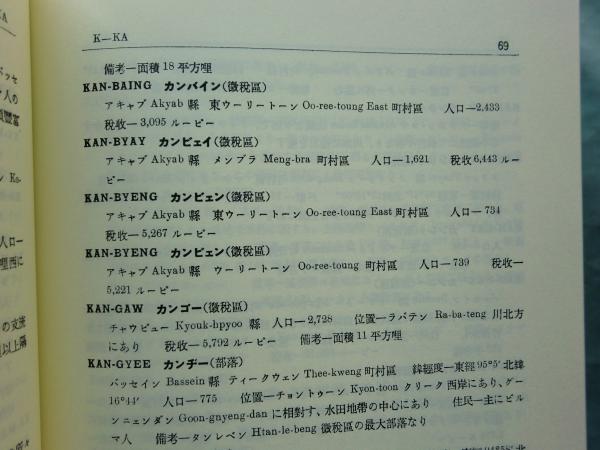 ビルマ地名要覧 全 アジア学叢書160(東亜研究所編) / 松野書店