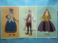 les costumes regionaux de la france　フランスの地方衣装　ステンシル版画　全200葉（内9葉欠）