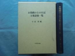 お湯殿の上の日記主要語彙一覧