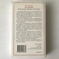 Des principes de l'économie politique et de l'impot