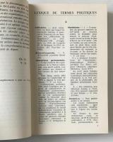 Lexique de termes politiques - Etat - Vie politique - Relation internationales -