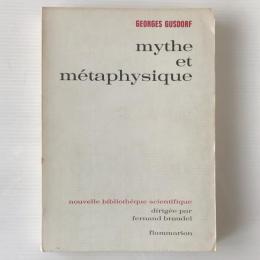 Mythe et métaphysique : introduction à la philosophie