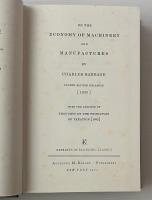 On the Economy of Machinery and Manufactures