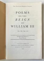 Poems on the Reign of William III (1690, 1696, 1699, 1702)
