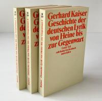 Geschichte Der Deutschen Lyrik Von Heine Bis Zur Gegenwart: 3bande