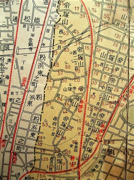 大阪市区分地図 入番地住吉区地図 / 古本、中古本、古書籍の通販