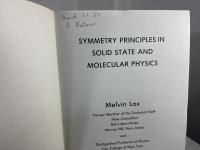 Symmetry Principles in Solid State and Molecular Physics