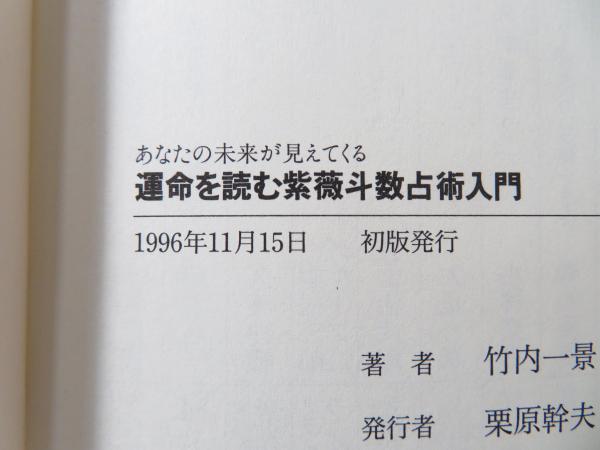 運命を読む紫薇斗数占術入門 : あなたの未来が見えてくる(竹内一