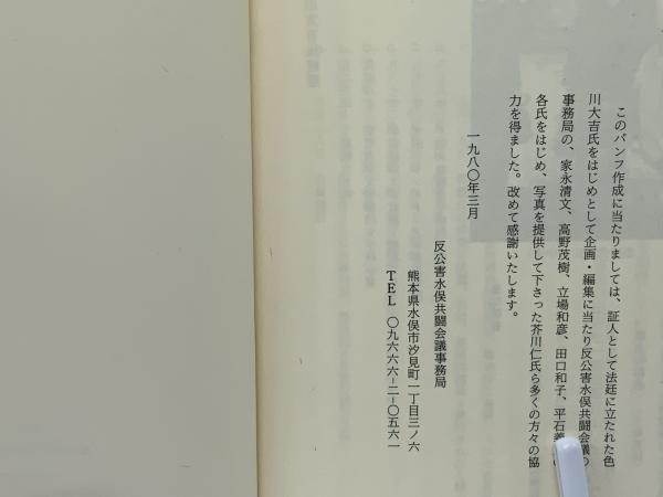 色川 大吉 他1名  水俣ーその差別の風土と歴史―不知火海一調査団員の証言 色川 大吉 他1名 水俣ーその差別の風土と歴史―不知火海