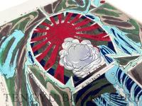 明治座新狂言冨士の人穴組上三枚続 【明治34年 おもちゃ絵 立版古】