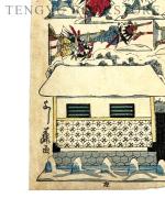 忠臣蔵夜討錺立之図 【慶応元年 歌川芳藤 おもちゃ絵 立版古】