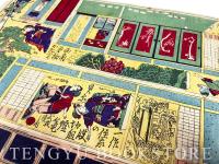 大新板西南夢物かたり貝原一作住家の段切組燈籠 【明治時代 おもちゃ絵 組上 立版古】