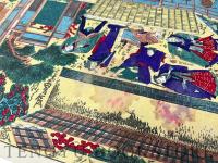 大新板西南夢物かたり貝原一作住家の段切組燈籠 【明治時代 おもちゃ絵 組上 立版古】