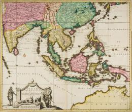 Indiae Orientalis 17世紀 古地図 「東南アジア図」